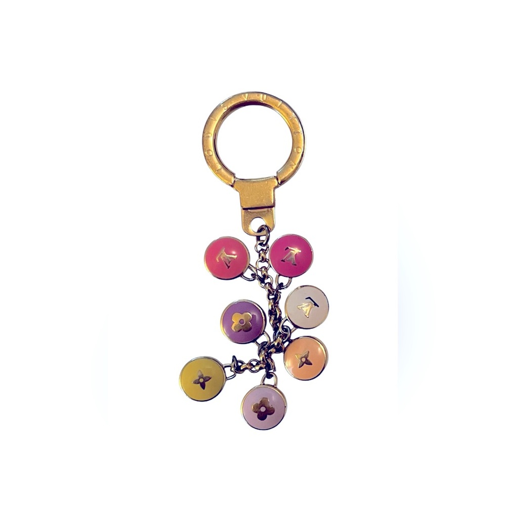 Authentic Louis Vuitton Porte Cles Chaine Pastilles Charm 💜💛🩷✨